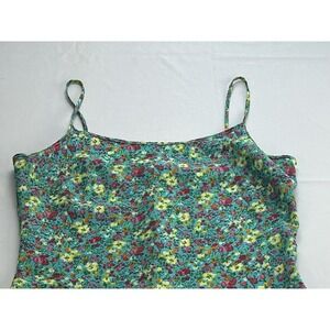 Byer Too! California Floral Slip Dress 9 Ruffle Hem Y2K Cottage Needs Stitching
